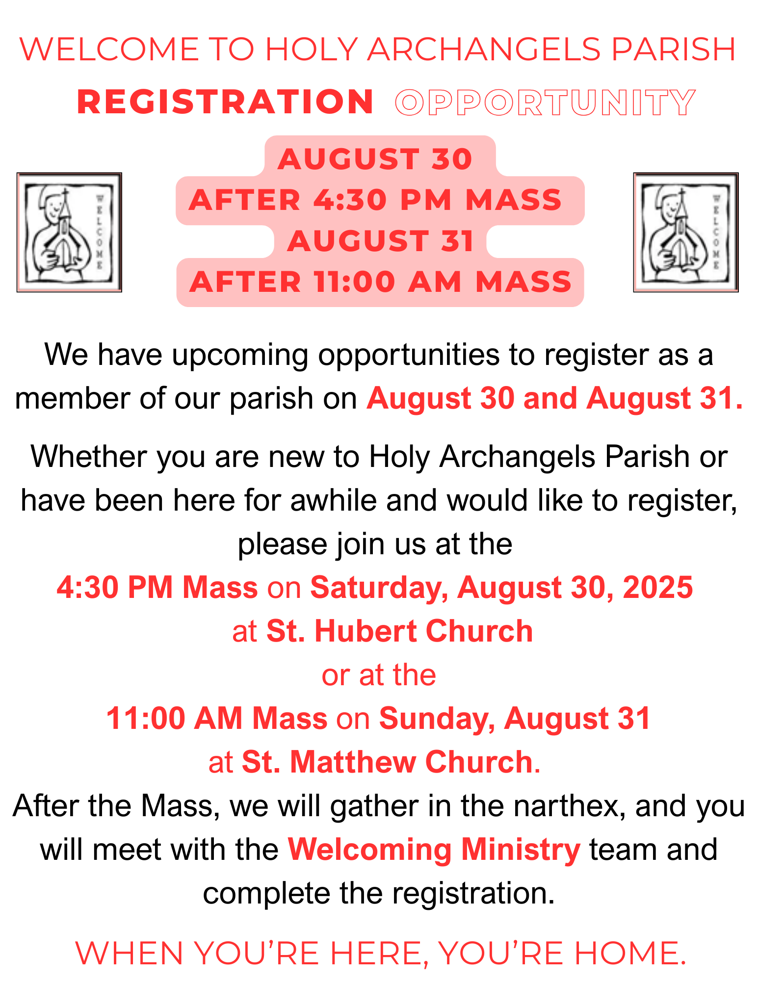 Welcoming Events