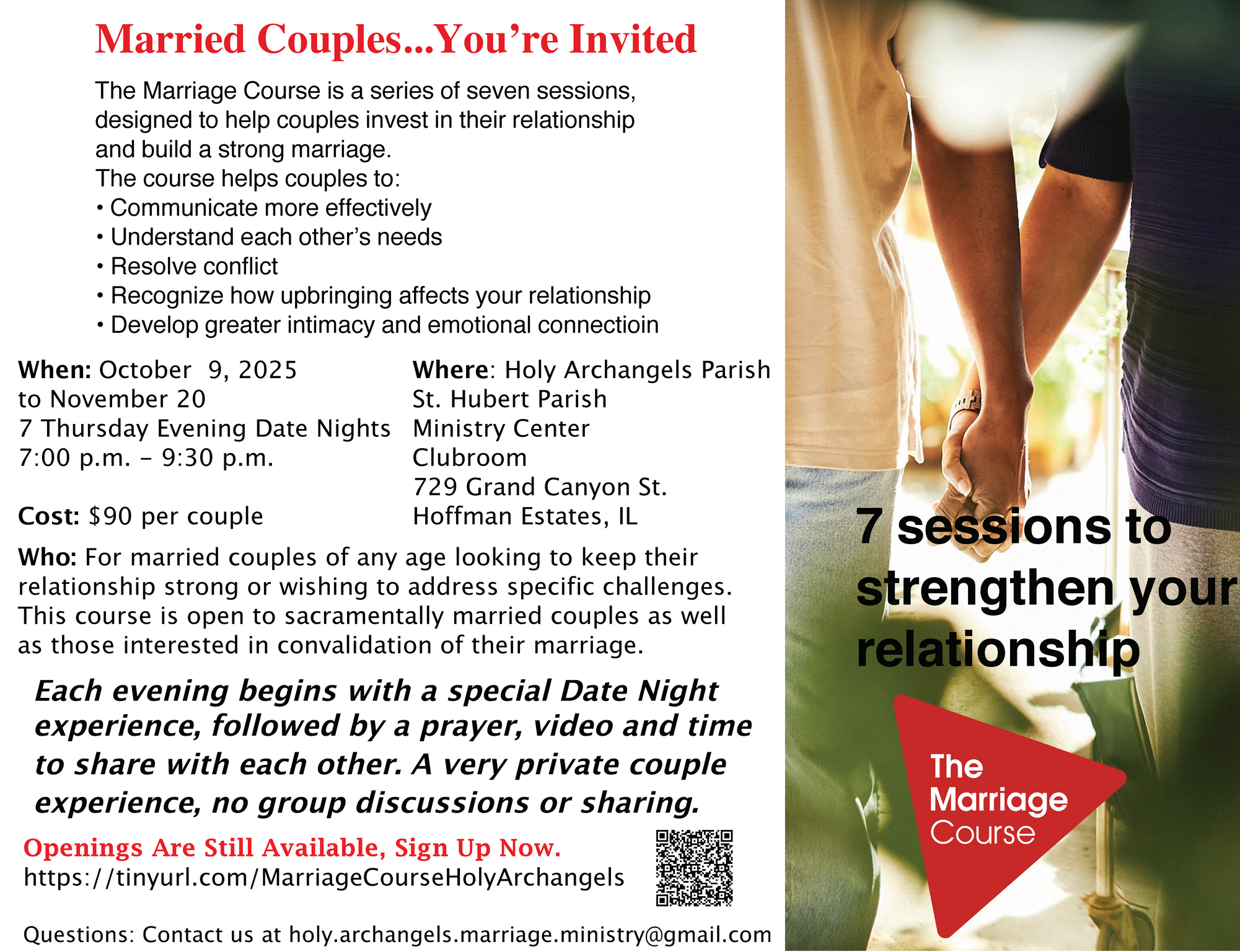 Marriage Course for couples who are married in the Catholic Church 