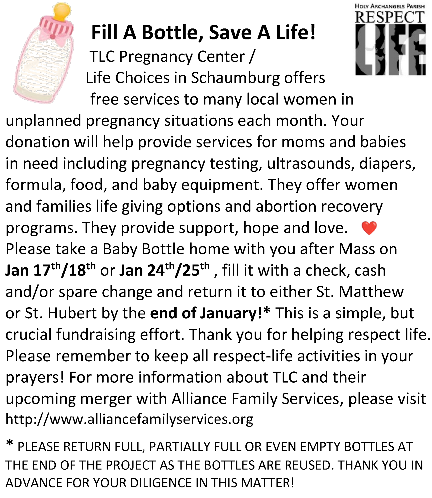 Fill A Bottle, Save A Life!