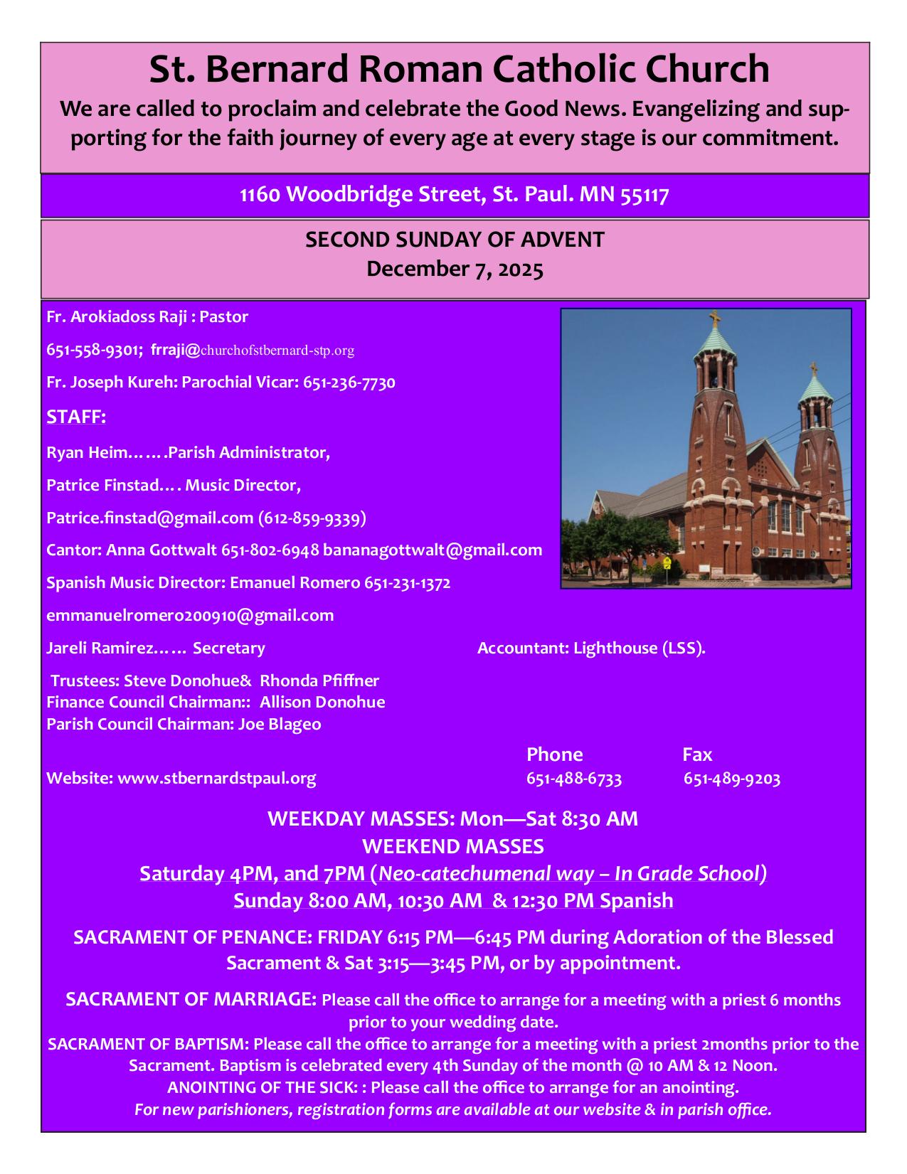 december 7, 2025 Bulletin