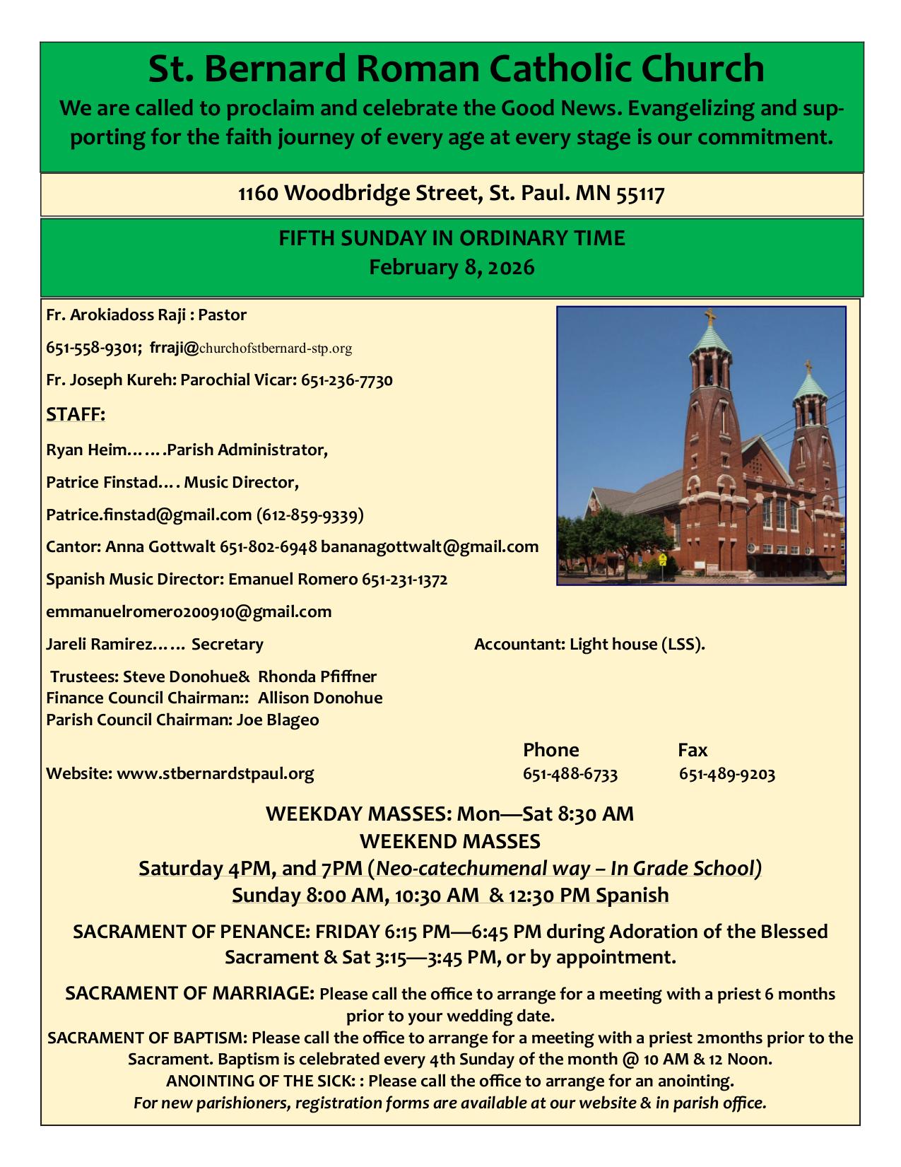 february 8, 2026 Bulletin