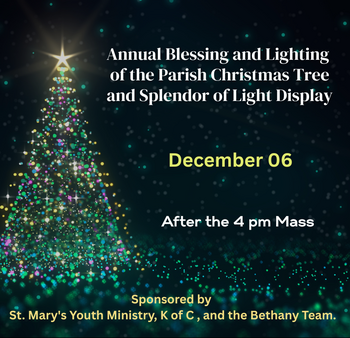 Annual Blessing and Lighting of the Parish Christmas Tree and Splendor of Light Display