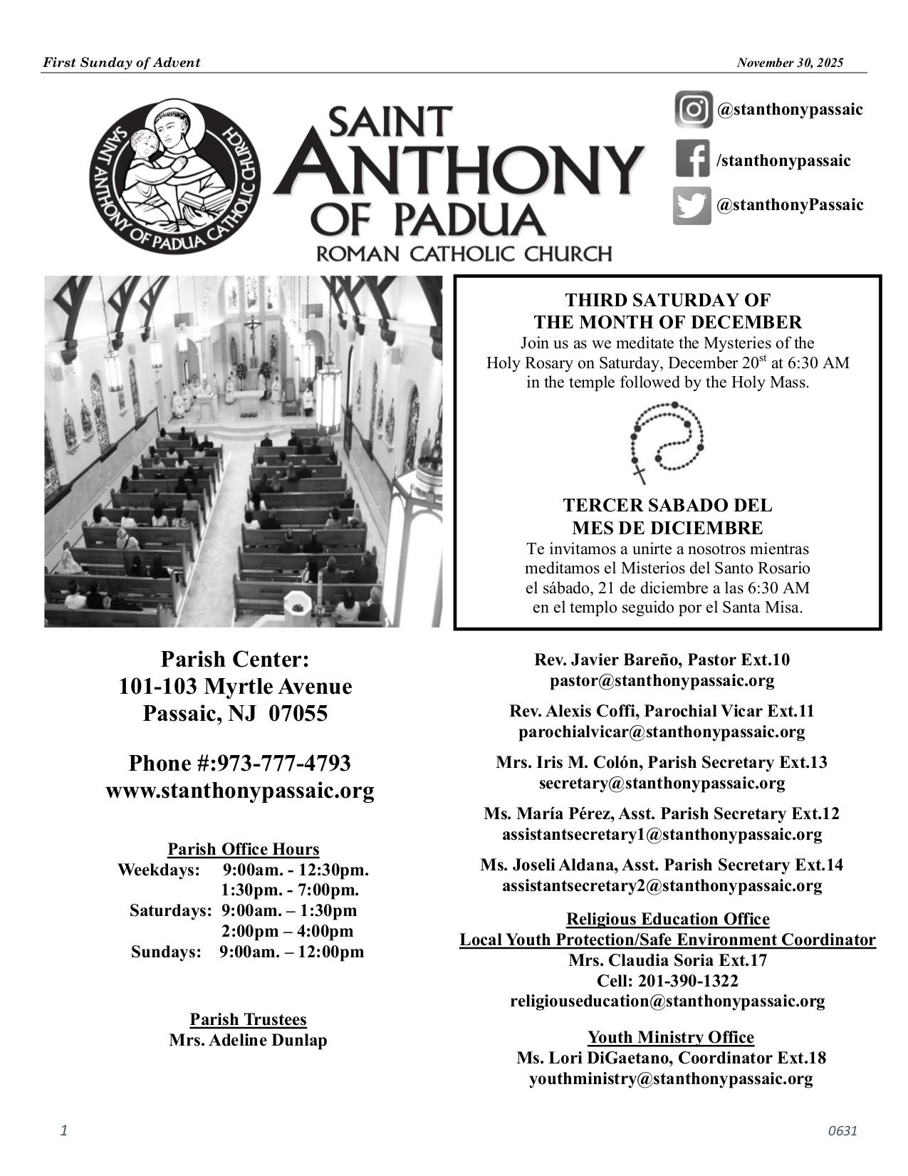 november 30, 2025 Bulletin