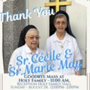 Goodbye to Sr. Cecile and Sr. Marie May