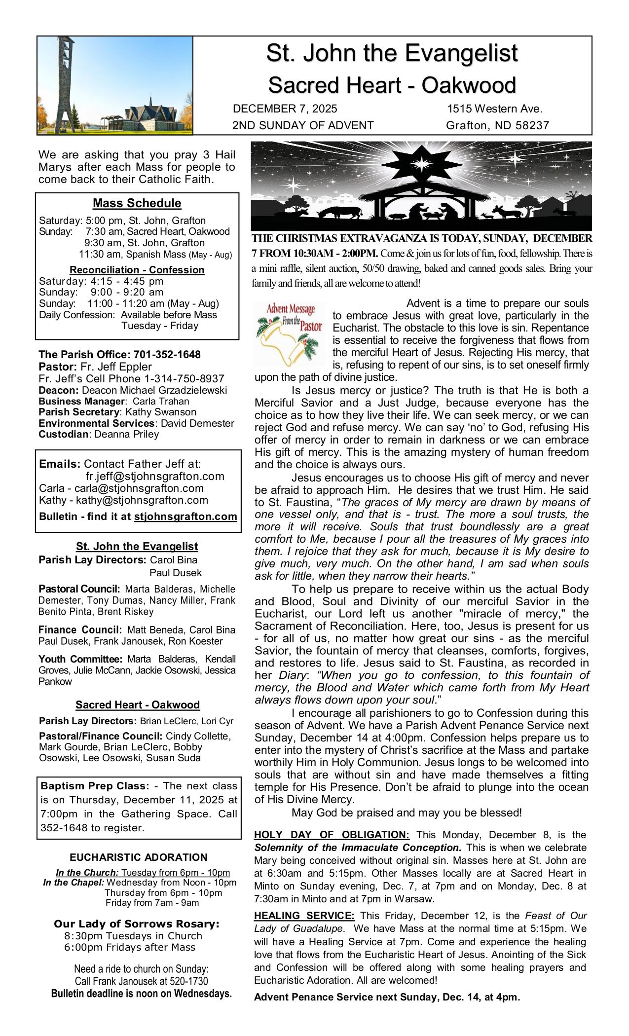 december 7, 2025 Bulletin