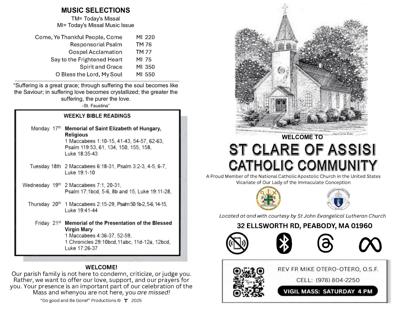 november 15, 2025 Bulletin