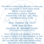 Militia Immaculata Ministry Day Retreat