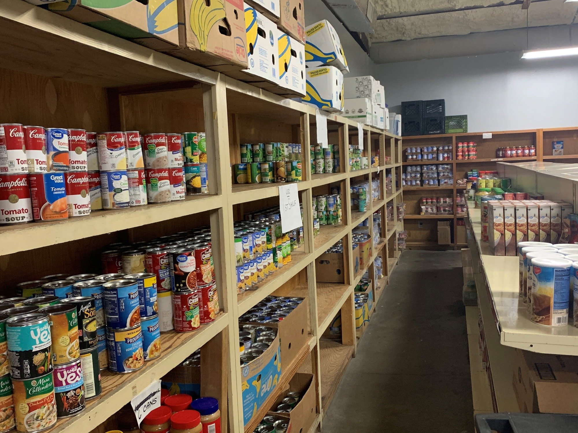 filled food pantry