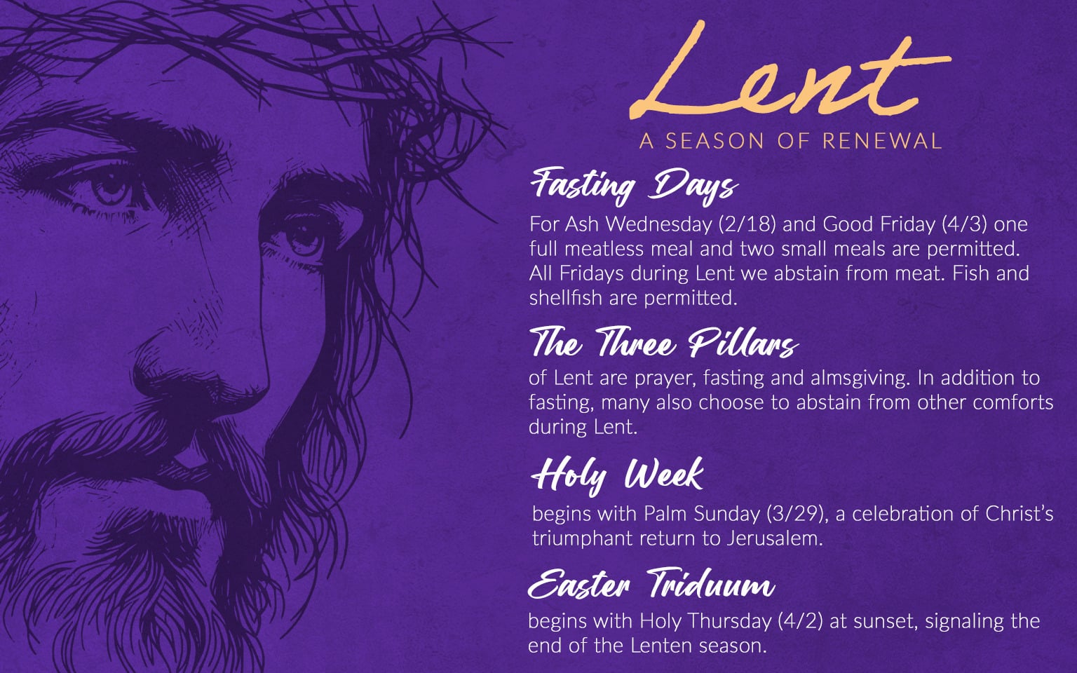 A guide to Lent.