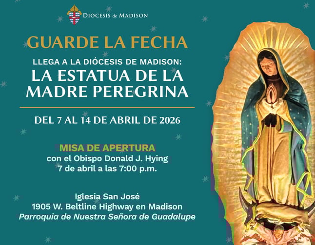 La estatua de la Madre Peregrina