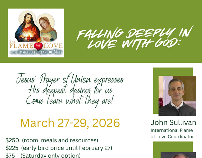 Flame of Love Retreat: Falling Deeply in Love with God