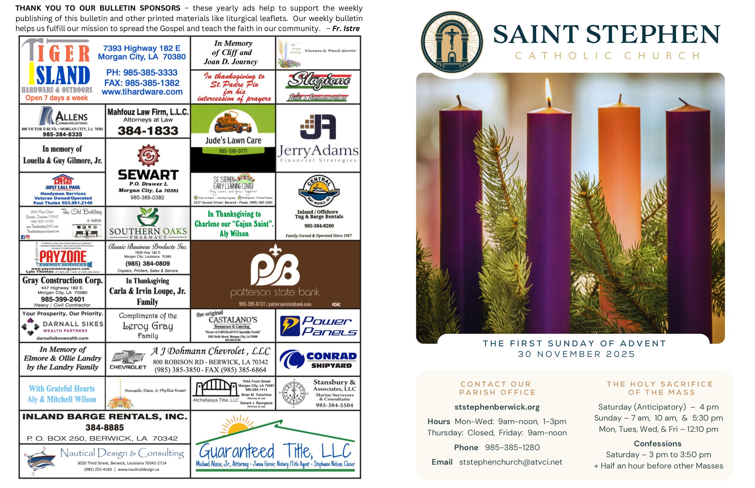 november 30, 2025 Bulletin