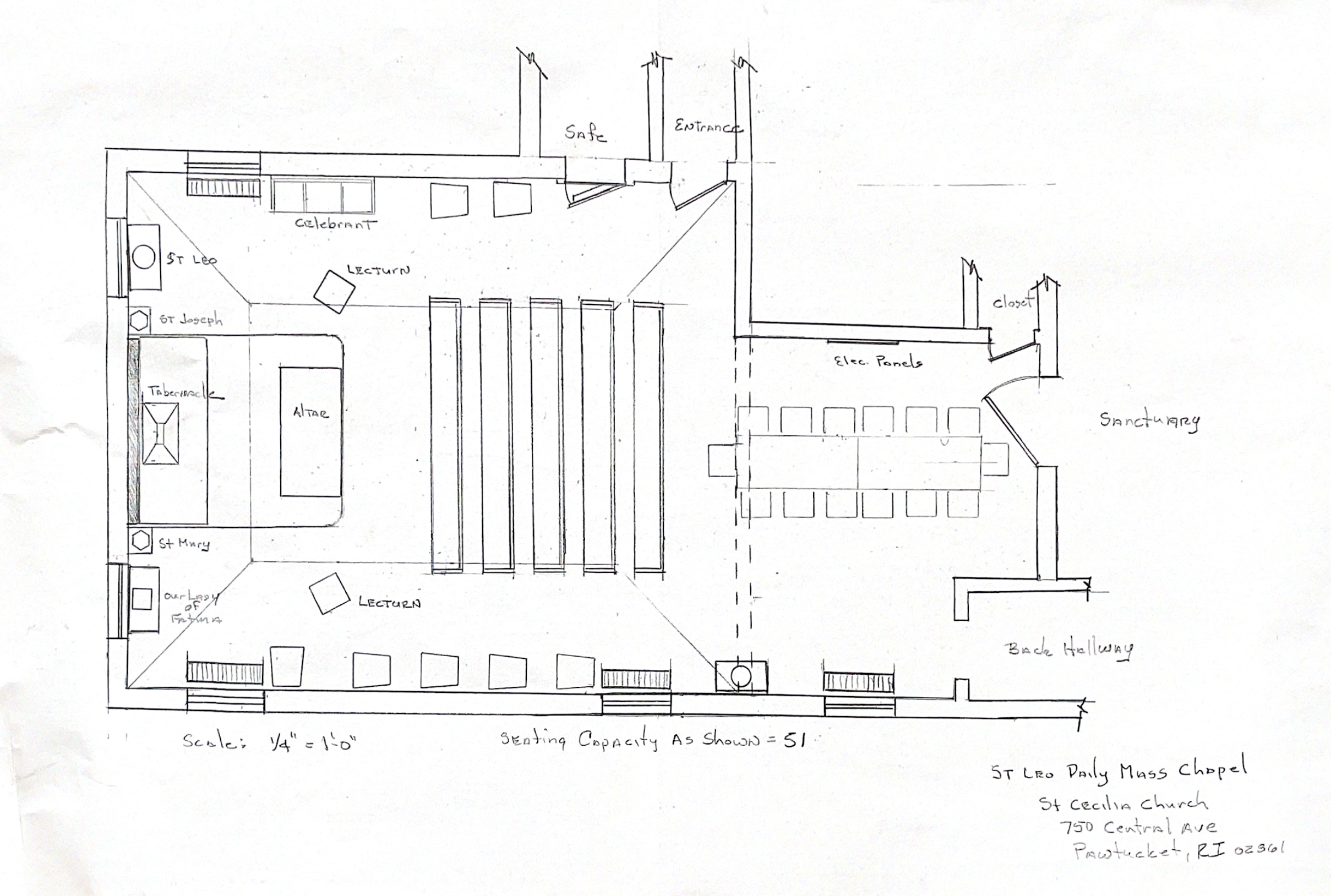 St. Leo the Great Daily Mass Chapel - Blueprints