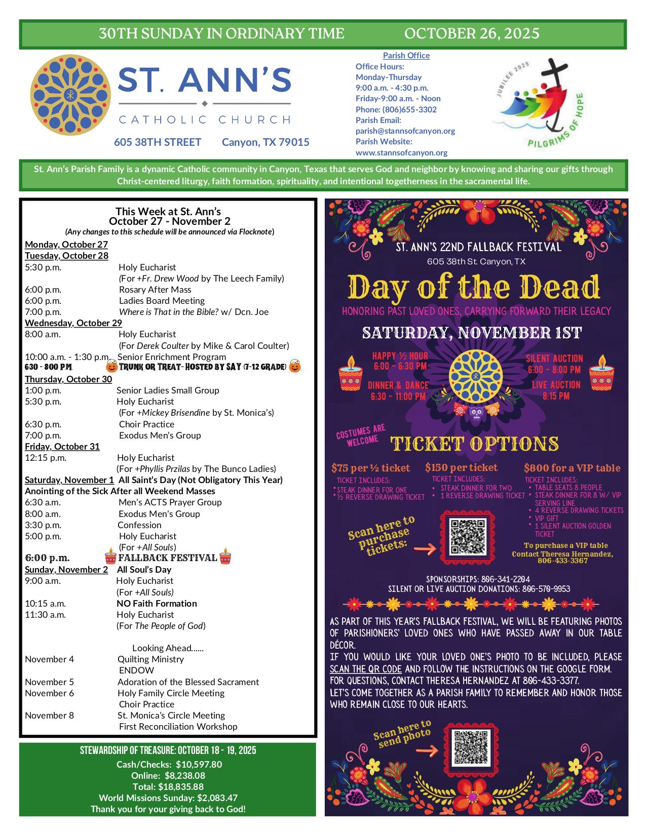 october 26, 2025 Bulletin