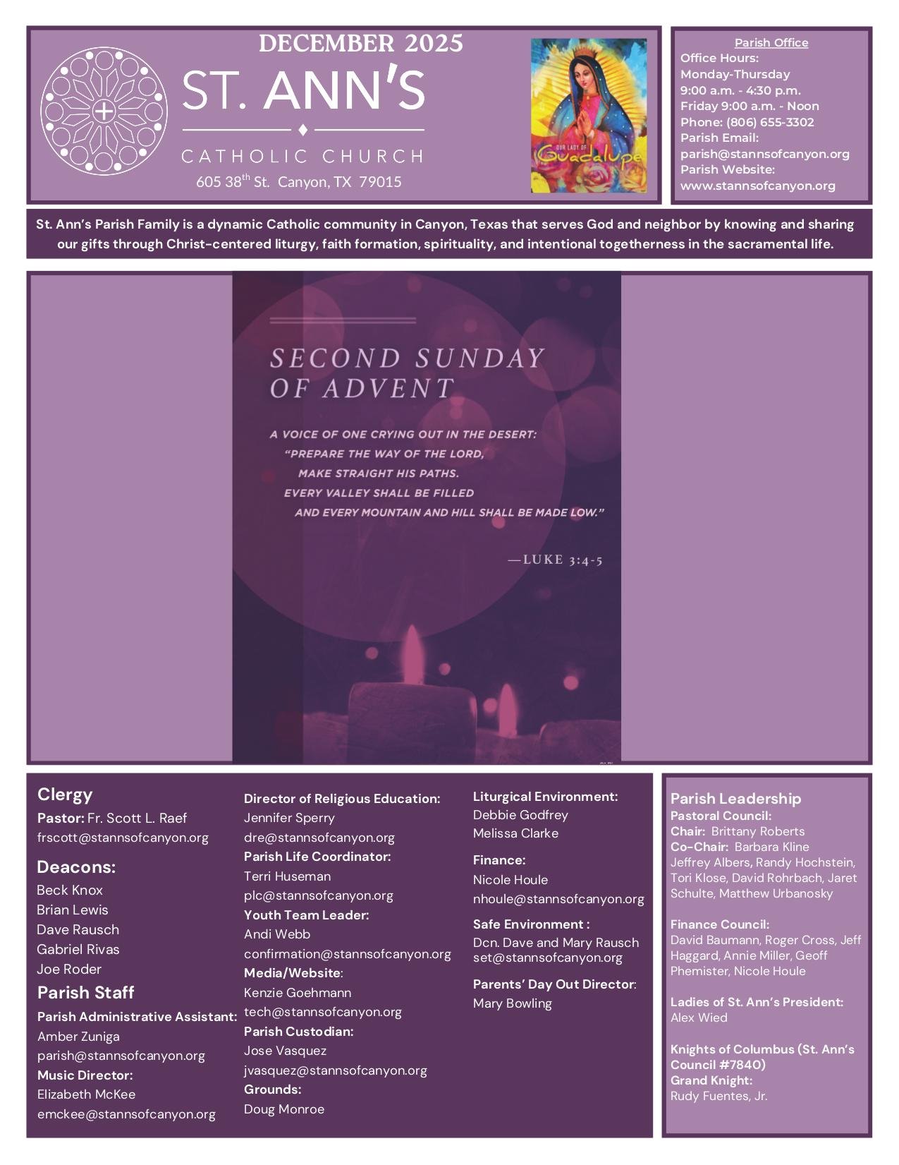 december 7, 2025 Bulletin