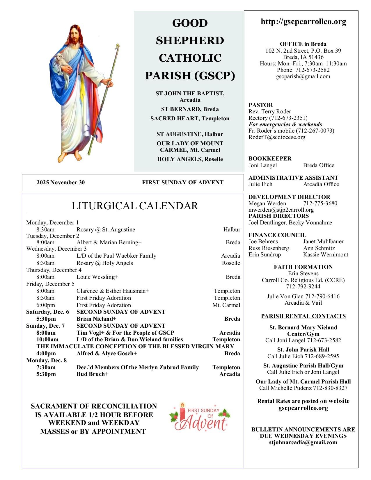 november 30, 2025 Bulletin