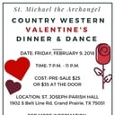 St. Michael Country Western Valentine's Dinner & Dance February 9