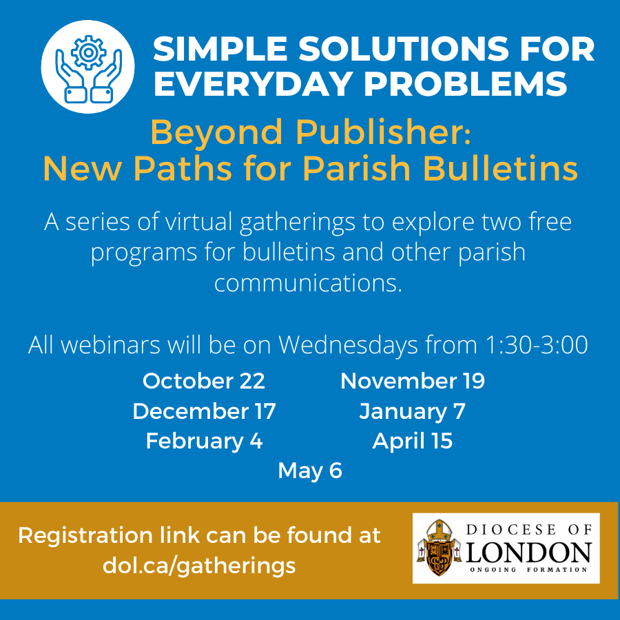 Beyond Publisher: New Paths for Parish Bulletins