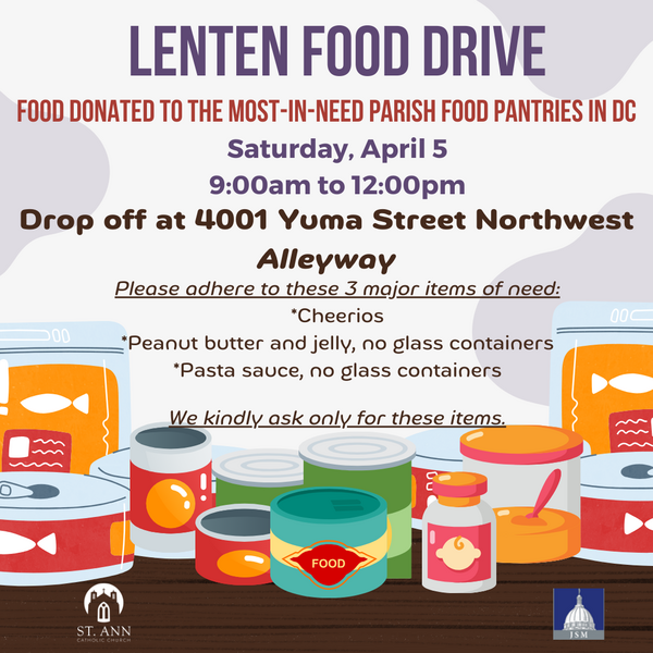 Lenten Food Drive: Help Us Feed 800+ Families!