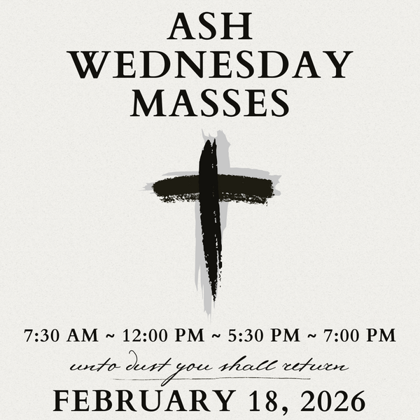 Ash Wednesday Schedule of Masses & Fasting Regulations