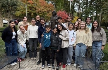 High school Cénaculo Youth Program visits residents at Little Sisters of the Poor Jeanne Jugan House