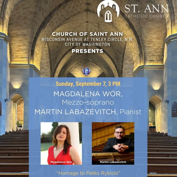 Magdalena Wor and Martin Labazevitch - St. Ann DC Concert Series 2025-2026