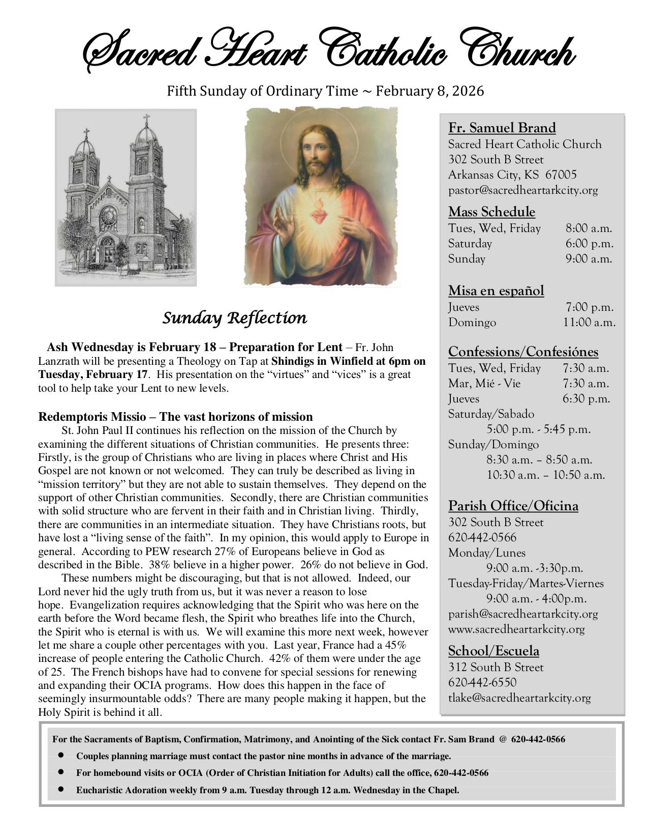 february 8, 2026 Bulletin