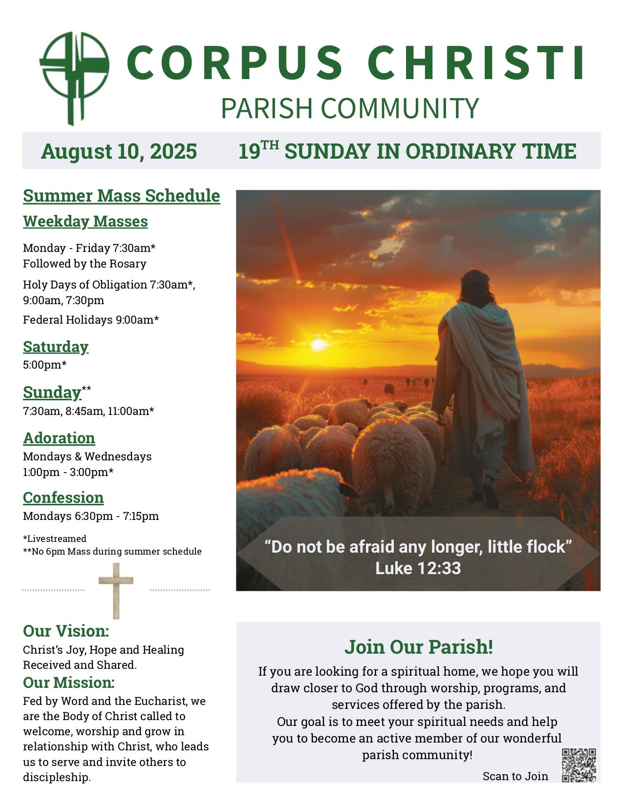 august 10, 2025 Bulletin