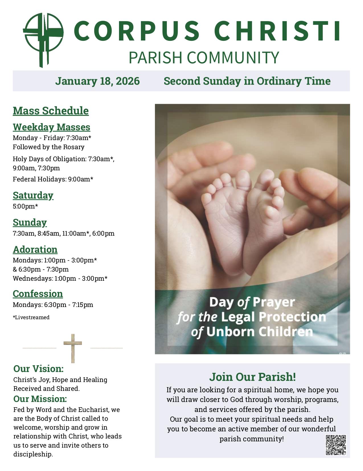 january 18, 2026 Bulletin