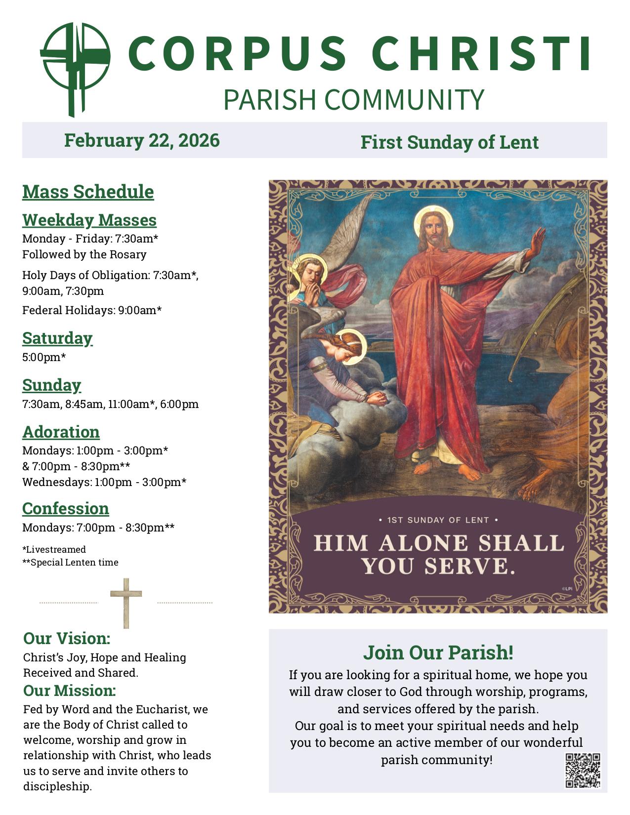 february 22, 2026 Bulletin