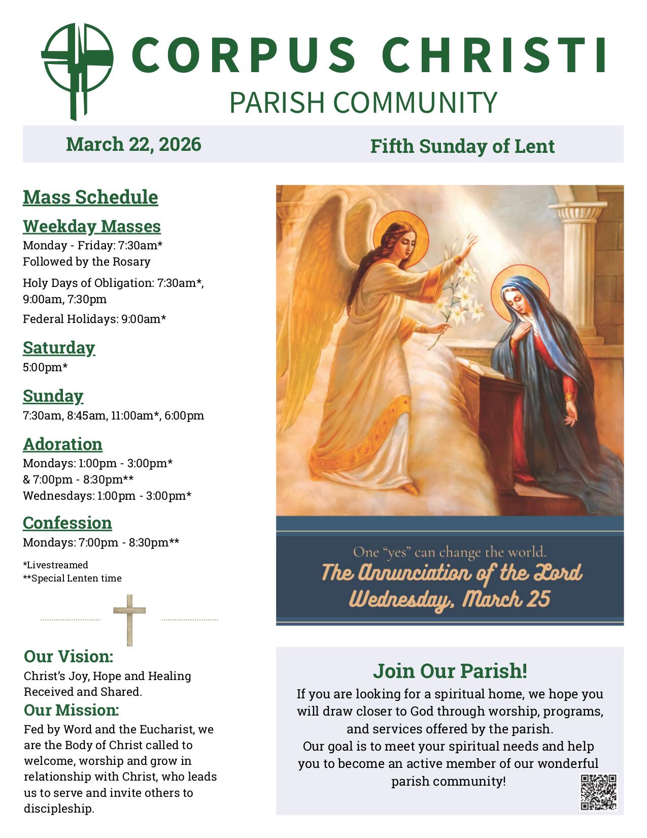 march 22, 2026 Bulletin