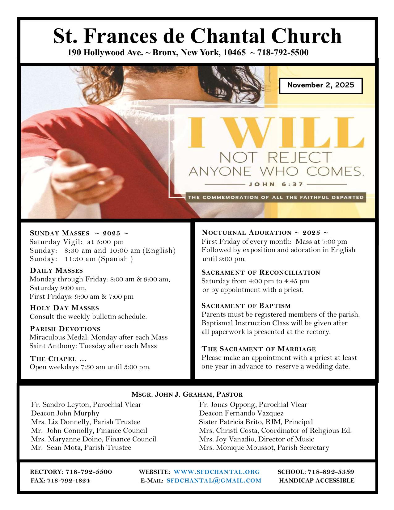 november 2, 2025 Bulletin