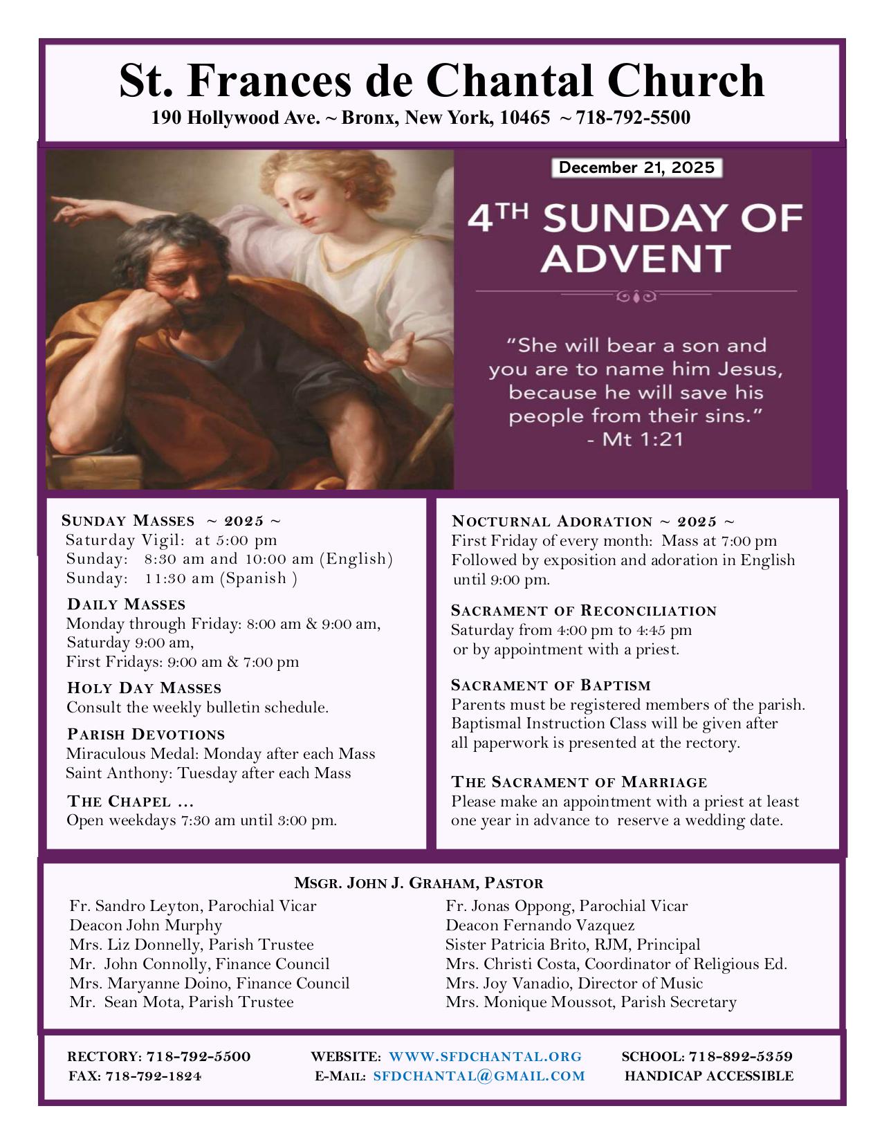 december 21, 2025 Bulletin