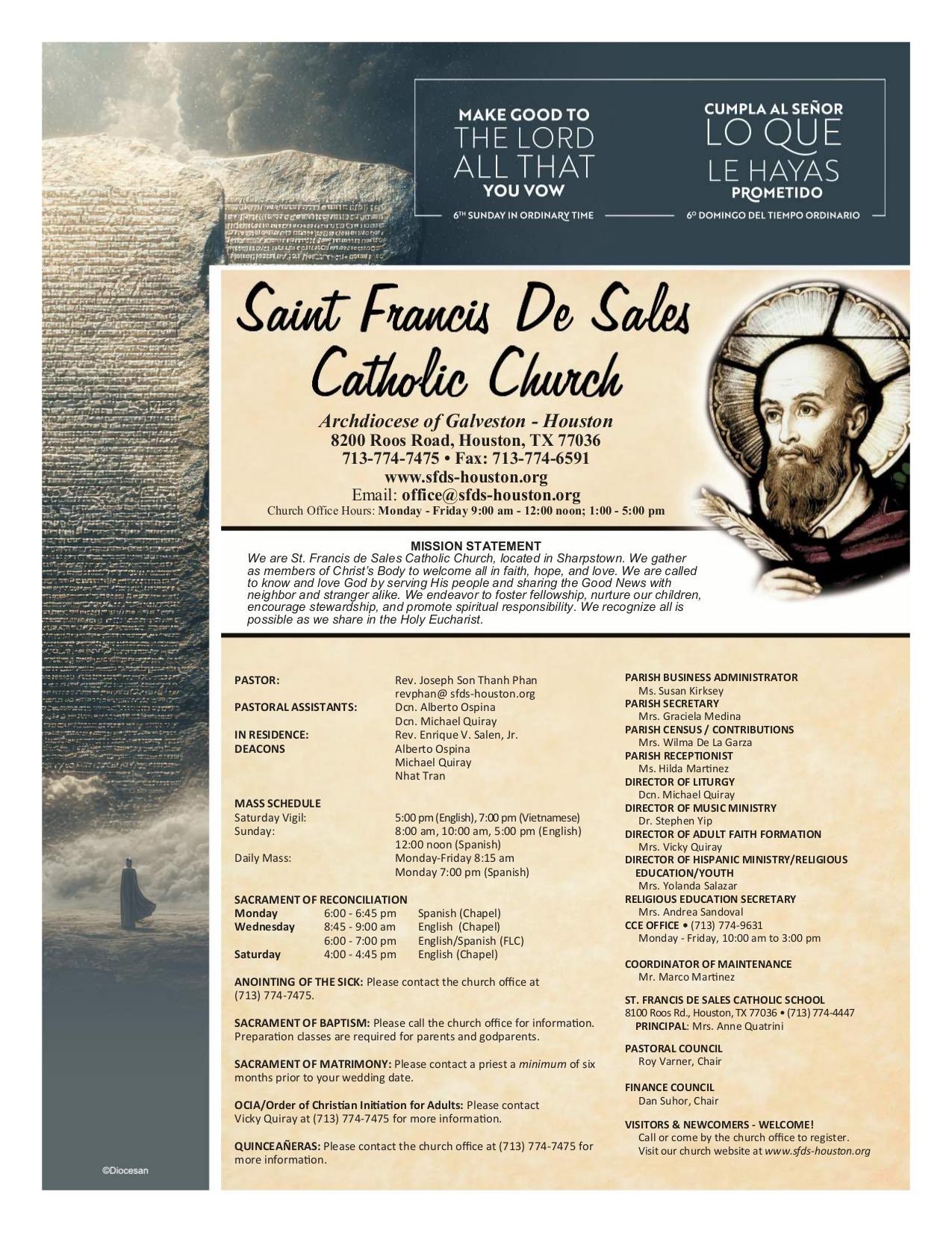 february 15, 2026 Bulletin