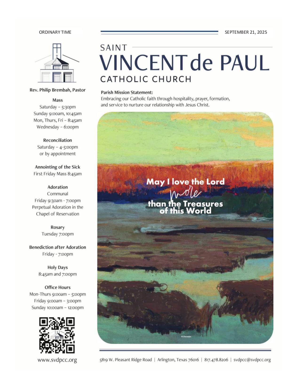 september 21, 2025 Bulletin
