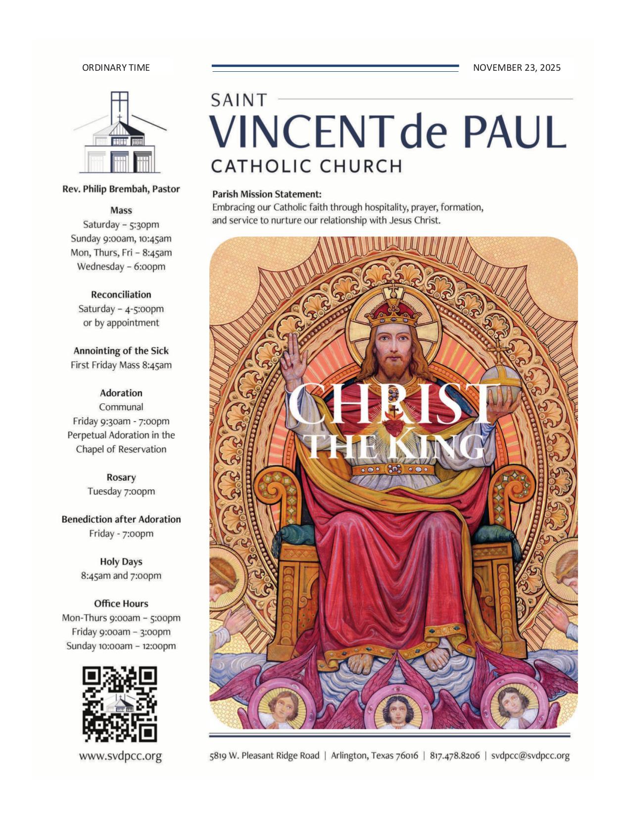 november 23, 2025 Bulletin