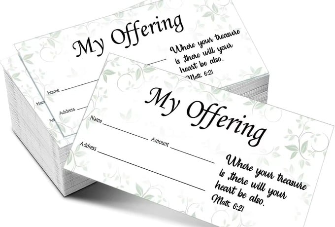 GIVING ENVELOPES--mailouts are delayed