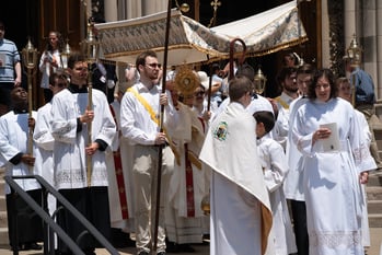 Following Jesus through the streets on Corpus Christi Sunday