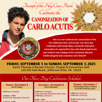 Celebrate the Canonization of Carlo Acutis, the first Millennial Saint
