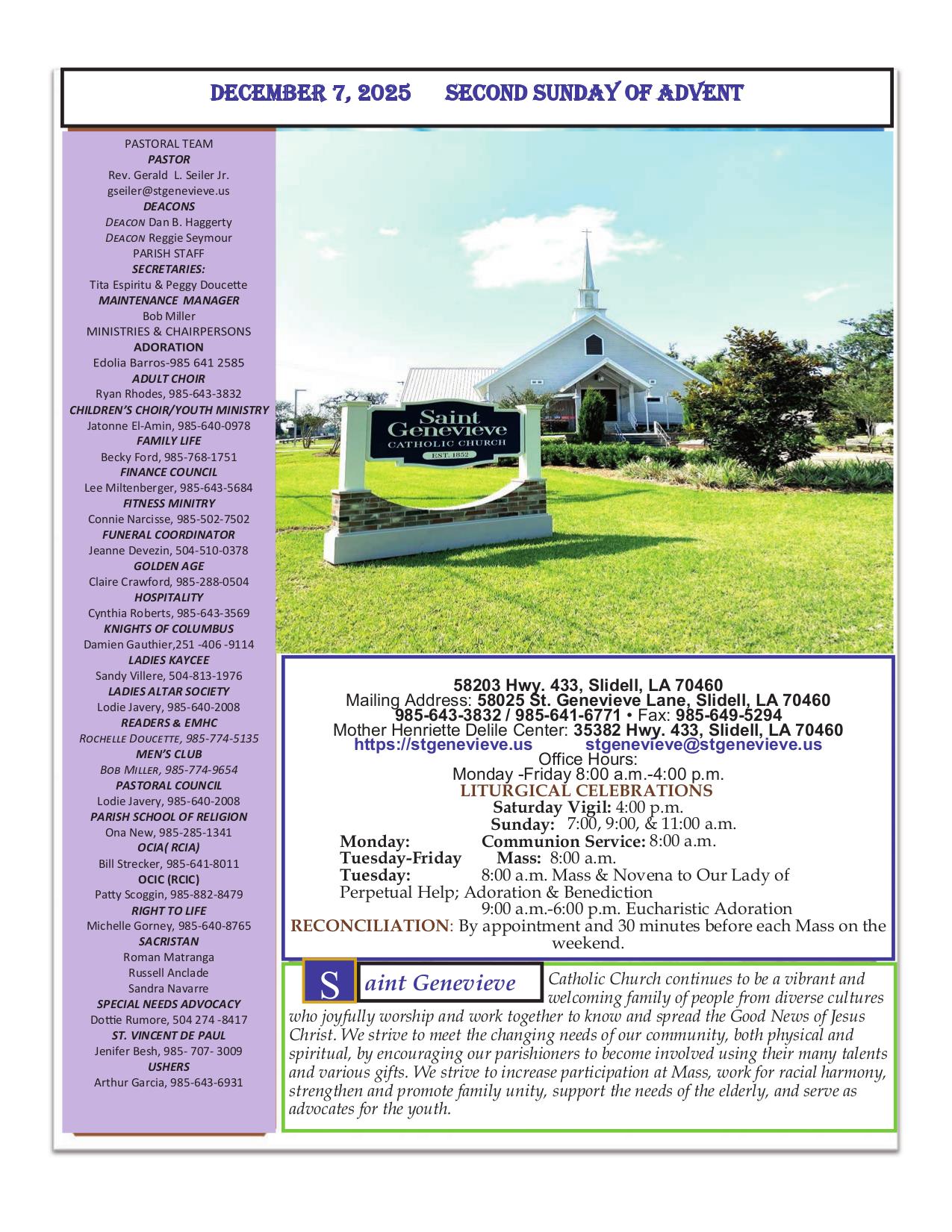 december 7, 2025 Bulletin