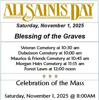 All Saints Day November 1, 2025