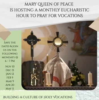 Monthly Eucharistic Hour To Pray For Vocations