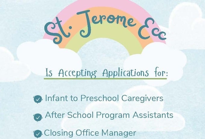 St. Jerome Early Childhood Center is Hiring
