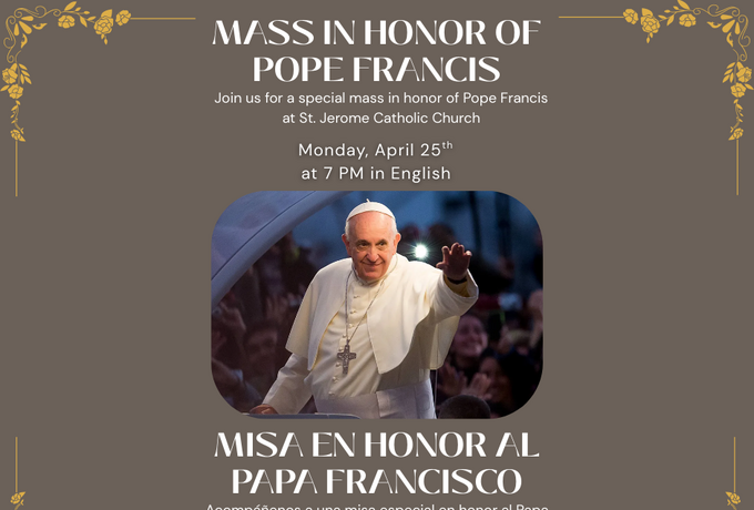 Mass in honor of Pope Francis