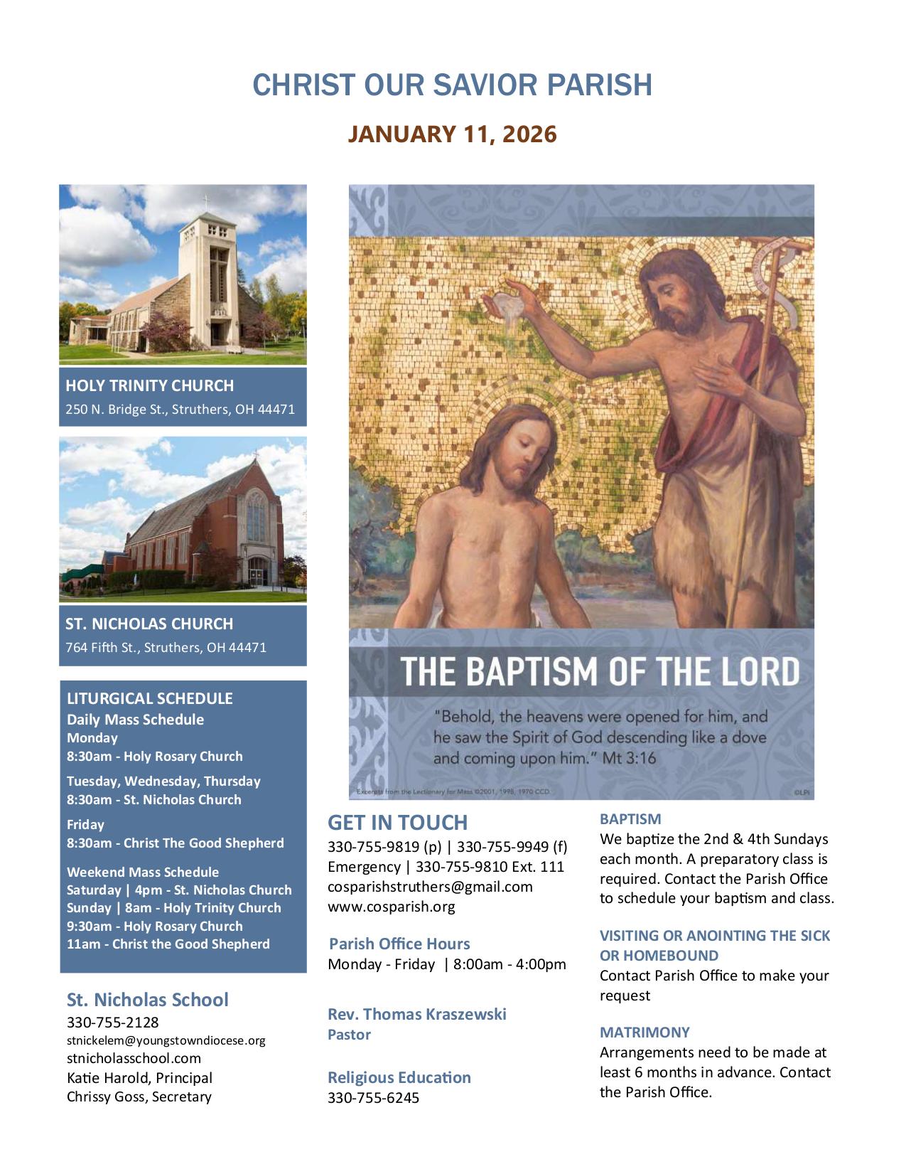 january 11, 2026 Bulletin