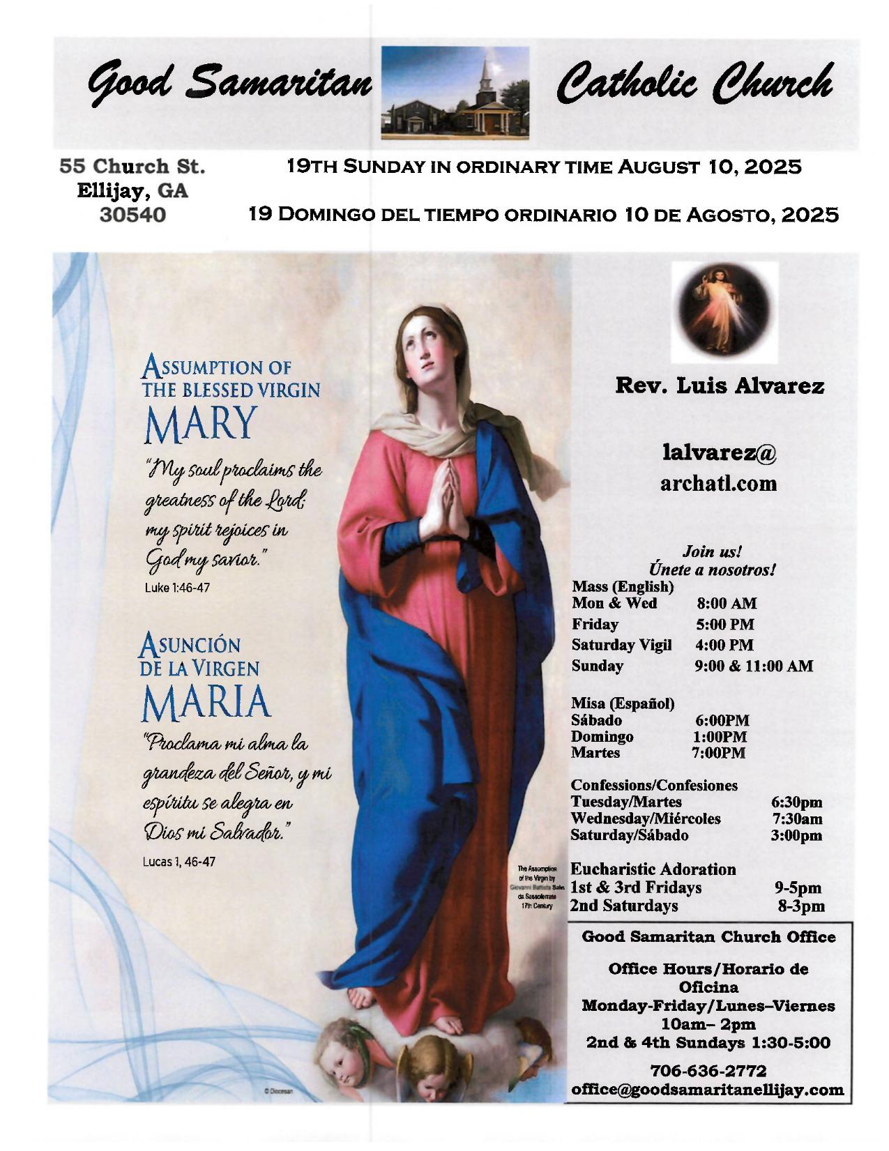 august 10, 2025 Bulletin