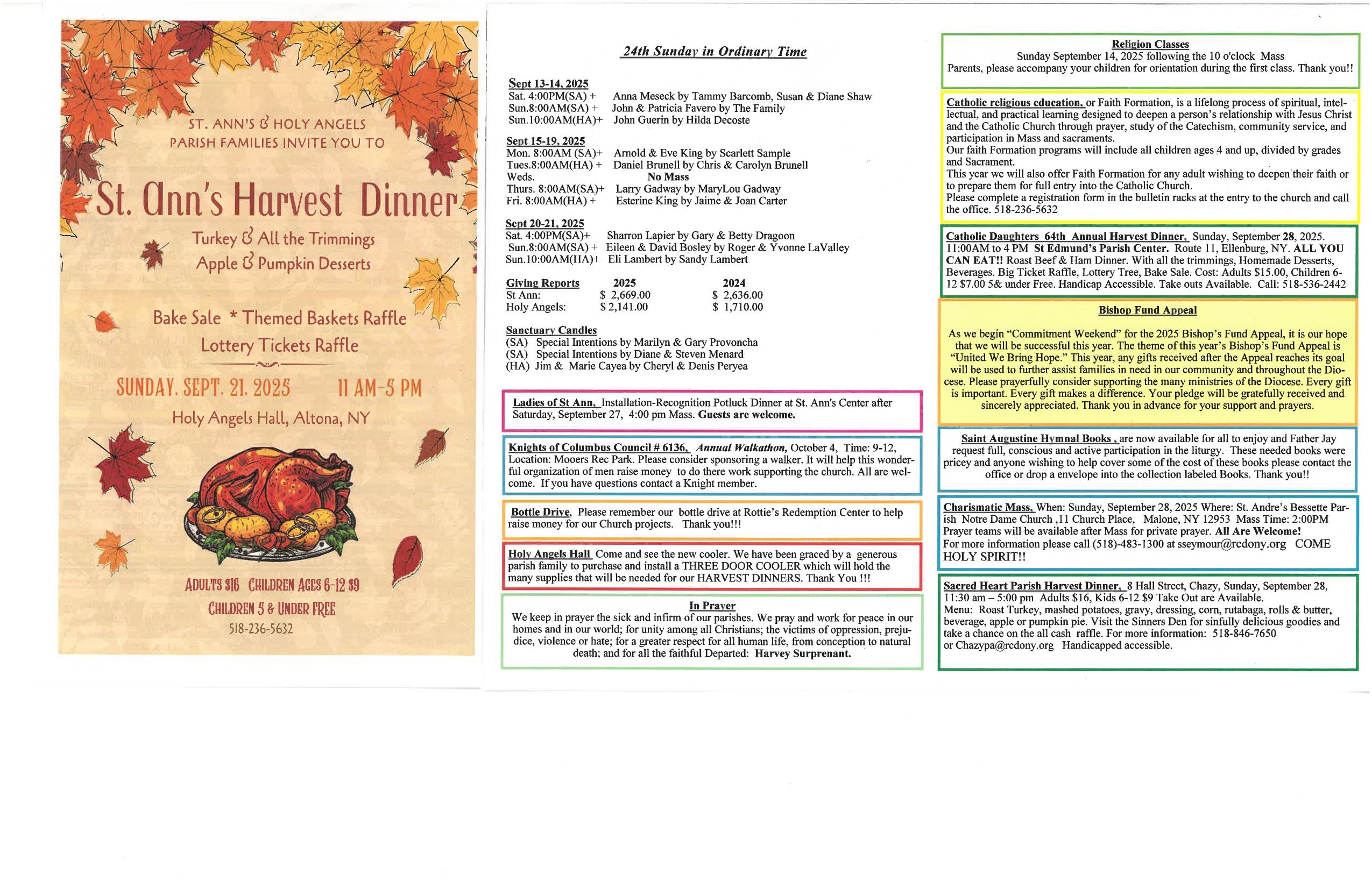 september 14, 2025 Bulletin