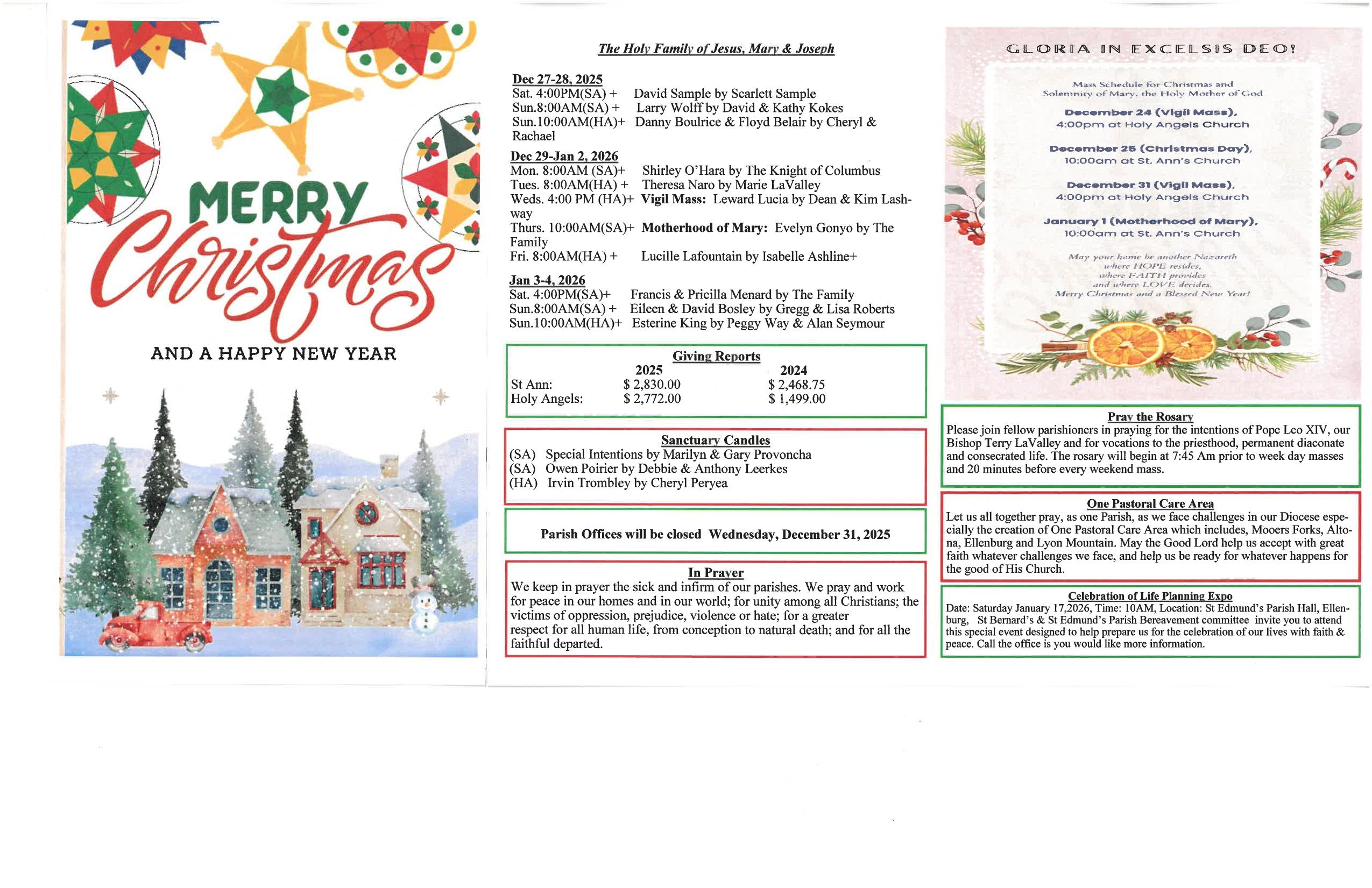 december 28, 2025 Bulletin