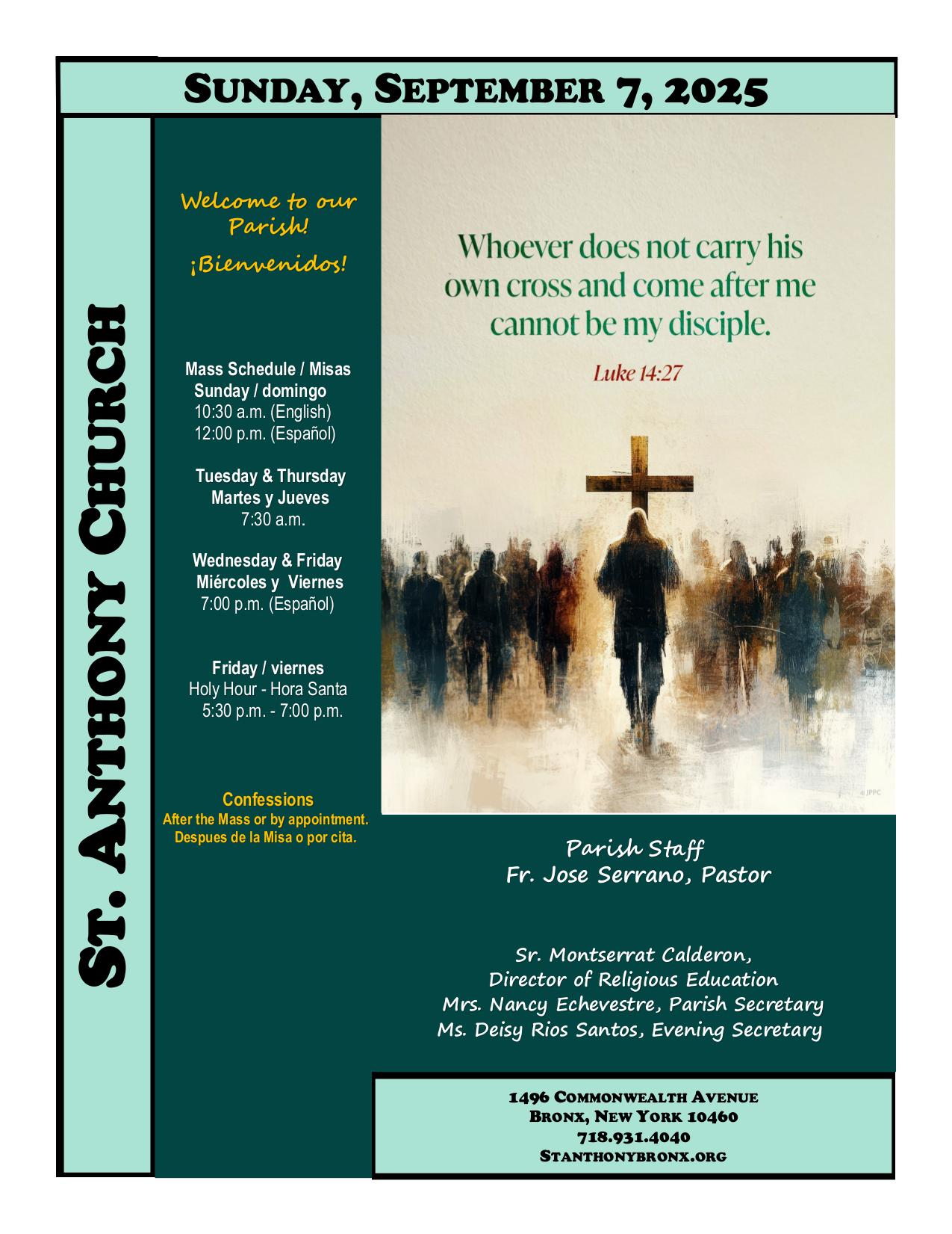 september 7, 2025 Bulletin