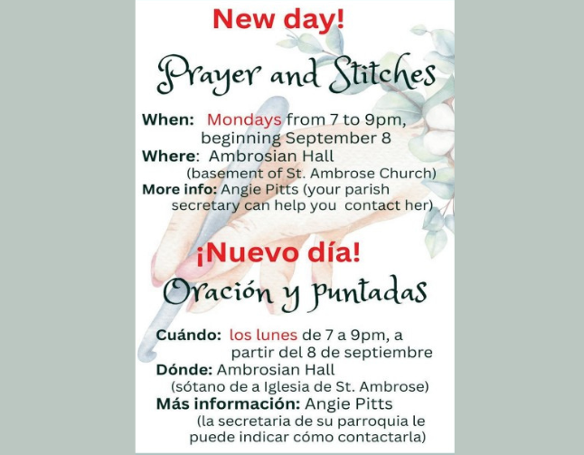 Prayers and Stitches at Ambrosian Hall